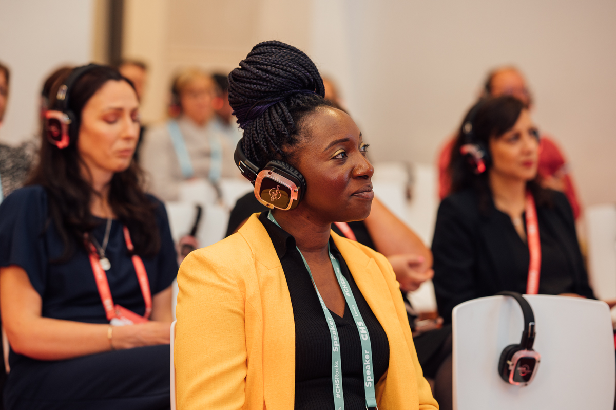 Attendee at CHS Leeds listening to education sessions